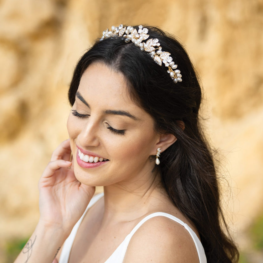Tiara de Novia Alana Oro