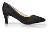Zapatos de fiesta Zirconia Negro con tacón de 5.5 cm, strass brillantes y plantilla acolchada para máxima comodidad en eventos.