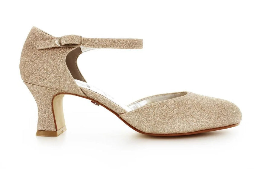 Zapatos Tacón Bajo Zapatos Fiesta Color Champagne Zapato Tacon