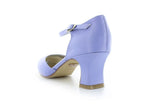 Zapatos de fiesta lila estilo D'Orsay con tacón kitten heel de 4.5 cm