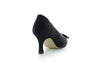 Zapatos de fiesta negros estilo vintage con broche y tacón kitten heel de 4.5 cm