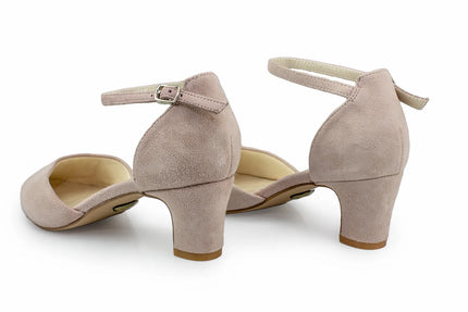 Zapatos de fiesta Ortoclasa Rosa con tacón de 7 cm, cómodos y elegantes, ideales para bodas y eventos especiales.