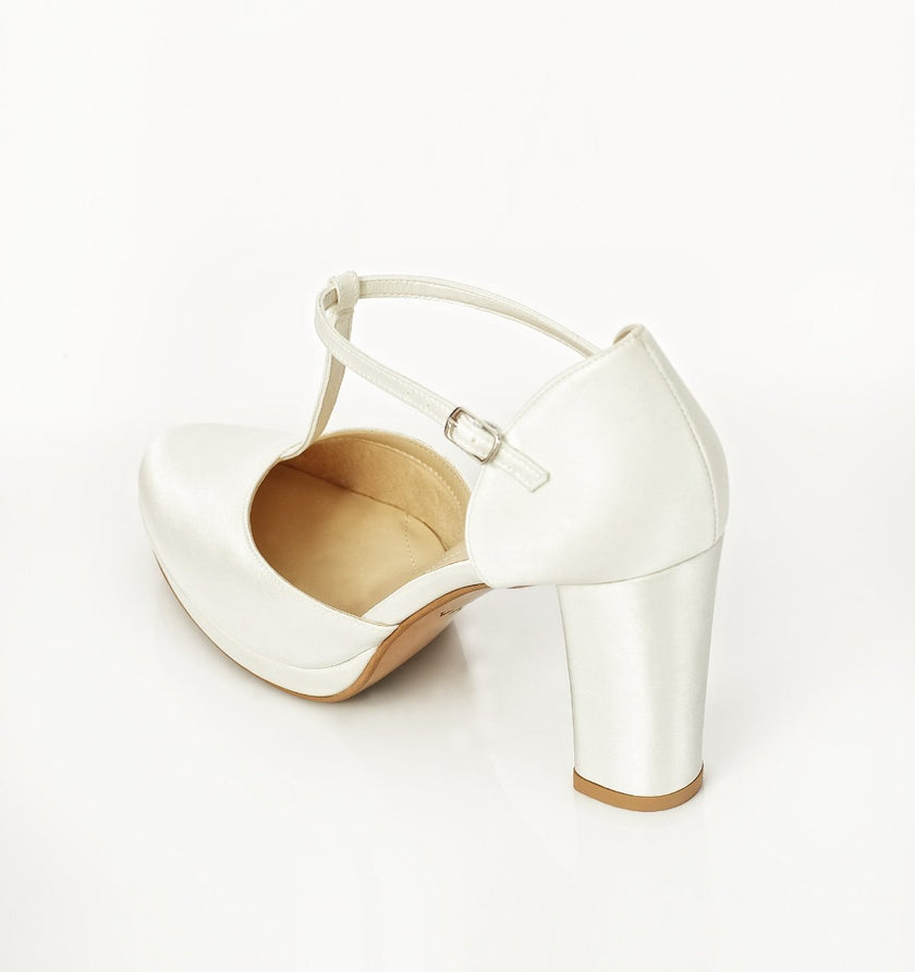 Zapato de novia alto y tacón gordo original online España