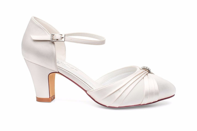 Zapato de novia bajo y tacón gordo original online España