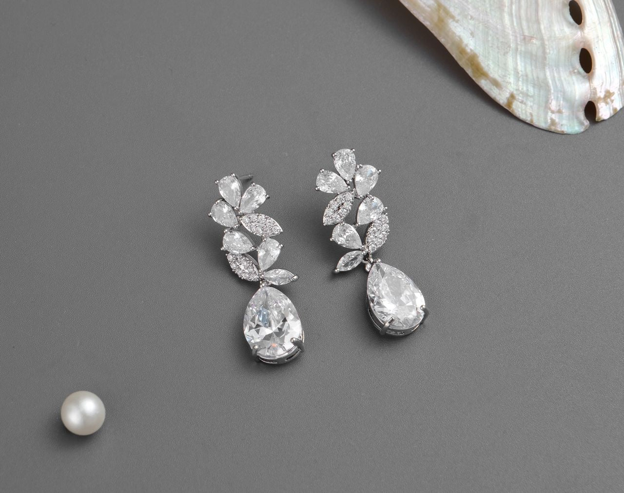Pendientes de Novia Flora